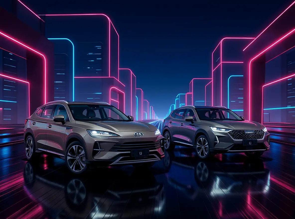 Carros Elétricos e Híbridos no Brasil: SUVs híbridos e elétricos da GWM e BYD, representando inovação, qualidade premium e preços competitivos no mercado automotivo.