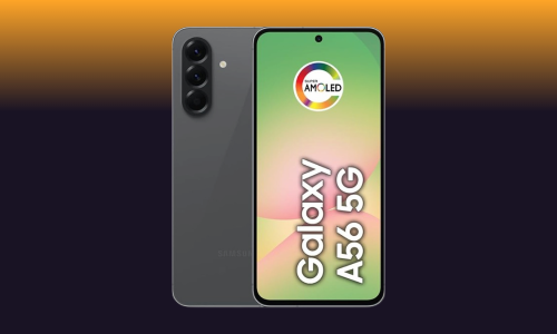 Galaxy A56 5G: tela AMOLED de 6.6″ com taxa de atualização de 120Hz – ideal para jogos e streaming.
