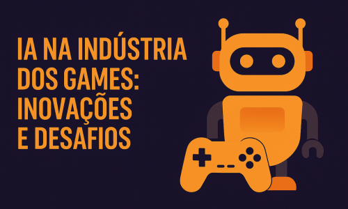 Humanoide gamer imerso em um universo digital, representando a influência da inteligência artificial nos jogos modernos.