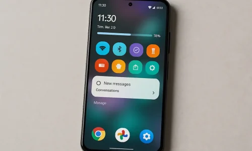 Um vislumbre do novo Android 16 — experiência fluida, segura e moderna.