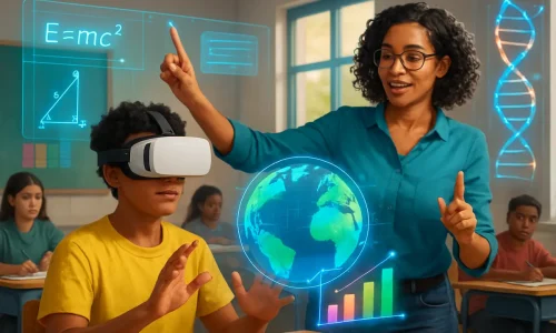 Integração do XR Brasil para aprendizado interativo: realidade virtual em sala de aula + entretenimento digital como parte do currículo