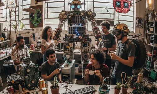Gambiologia sustentável: criatividade geek e DIY transformando materiais reciclados em projetos únicos.