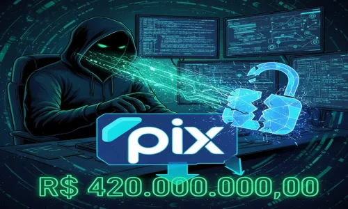 Representação de um Ataque Hacker Pix que desviou mais de R$ 420 milhões no Brasil