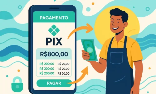 Pix parcelado permite dividir pagamentos instantâneos, com recebimento imediato para o vendedor e parcelas para o comprador.